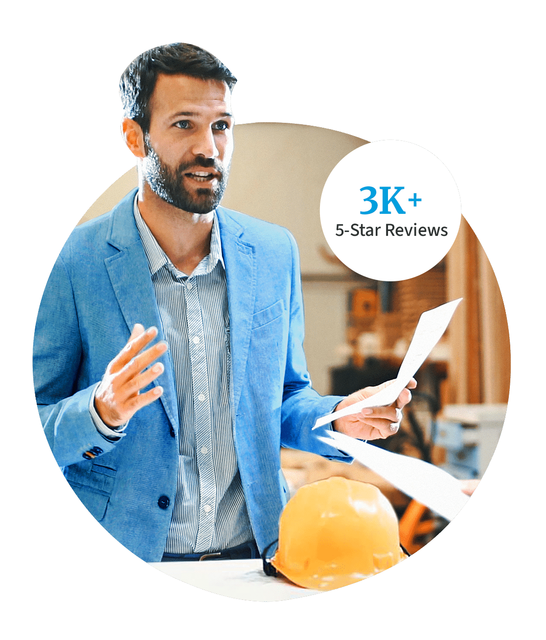 CEO holding an offer sheet seeking business capital from a lender