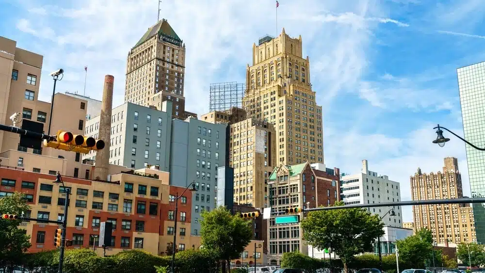 City buildings in New Jersey