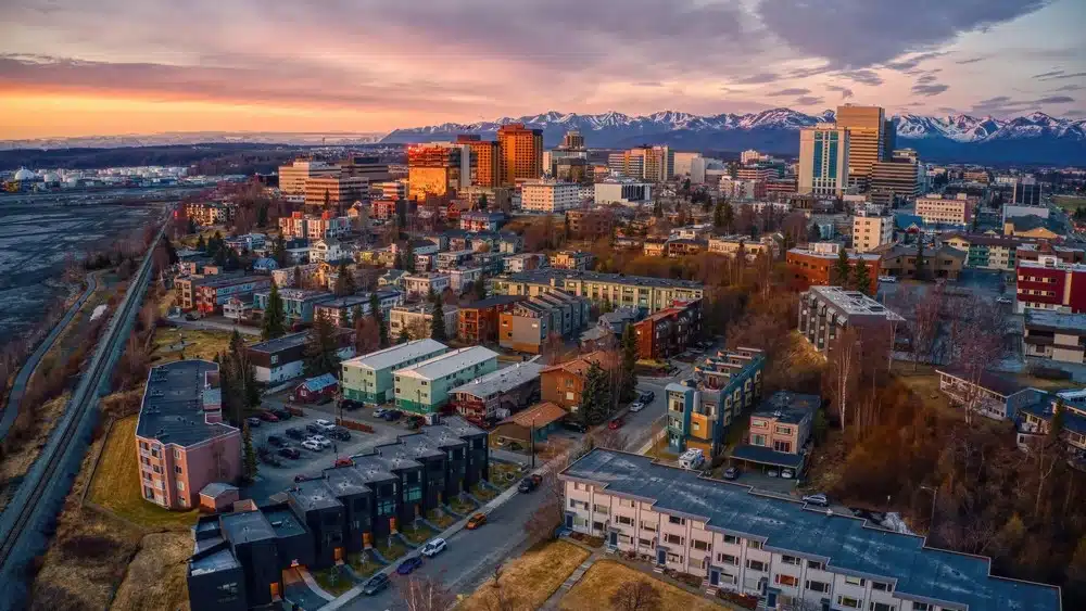 Anchorage, Alaska city skyline