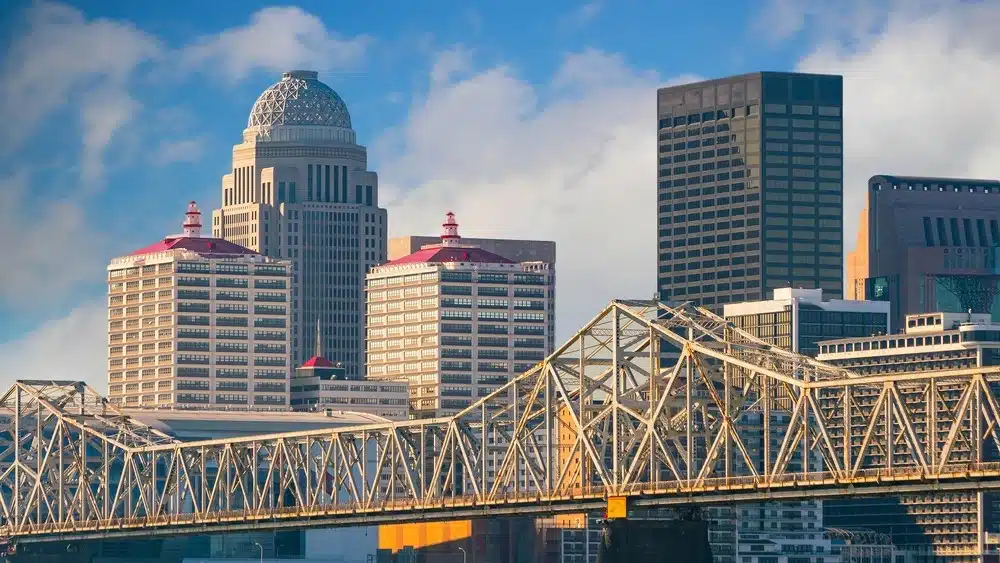 Skyline of a city in Kentucky